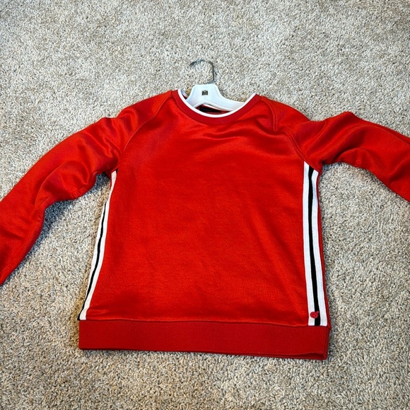 Scotch & soda la prairie d hydrus red sweatshirt with white stripe - Picture 1 of 10